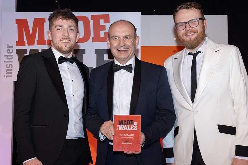 Mallows Bottling winning Made in Wales award
