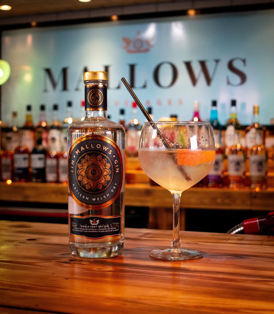 Mallows Gin - Welsh Dry 70cl - 40% ABV - Mallows Beverages