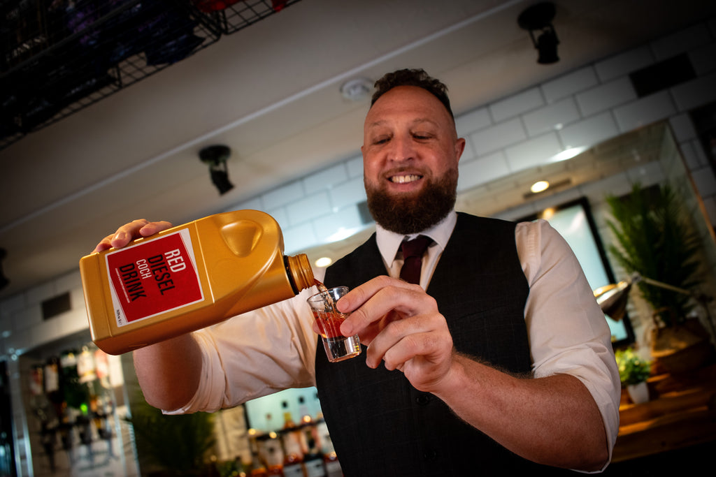 Red Diesel, Diesel Coch 100cl - Strawberry and Raspberry Sour Liquor - 14.9% ABV - Mallows Beverages